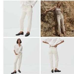 58-Everlane Rigid Slouch Straight Leg Jeans Ecru Cream